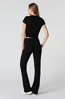 Active Ribbed Flare Pant