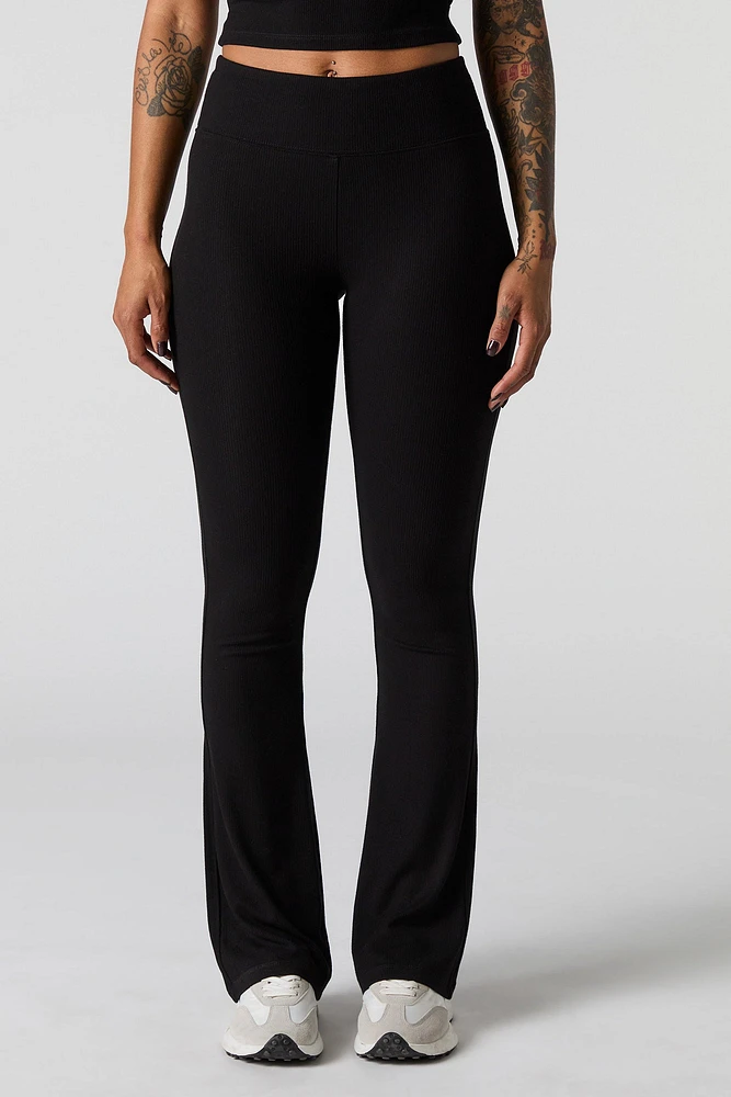 Active Soft Ribbed Flare Pant