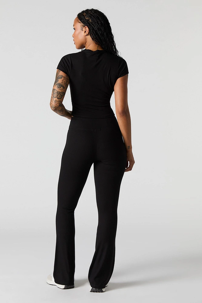 Active Soft Ribbed Flare Pant