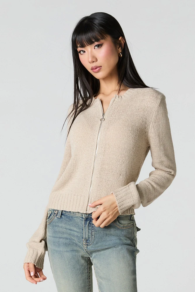 Chandail-cardigan à glissière