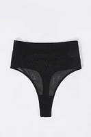 Mesh High-Rise Thong Panty