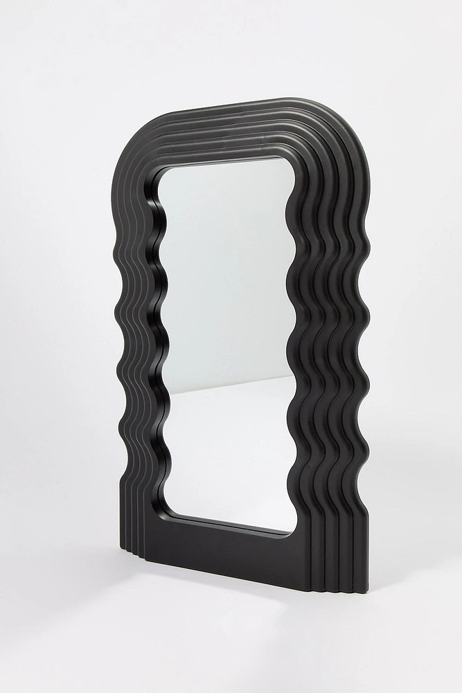 Miroir décoratif en forme de vague