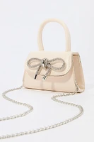 Rhinestone Bow Mini Purse