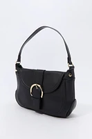 Faux Leather Buckled Purse