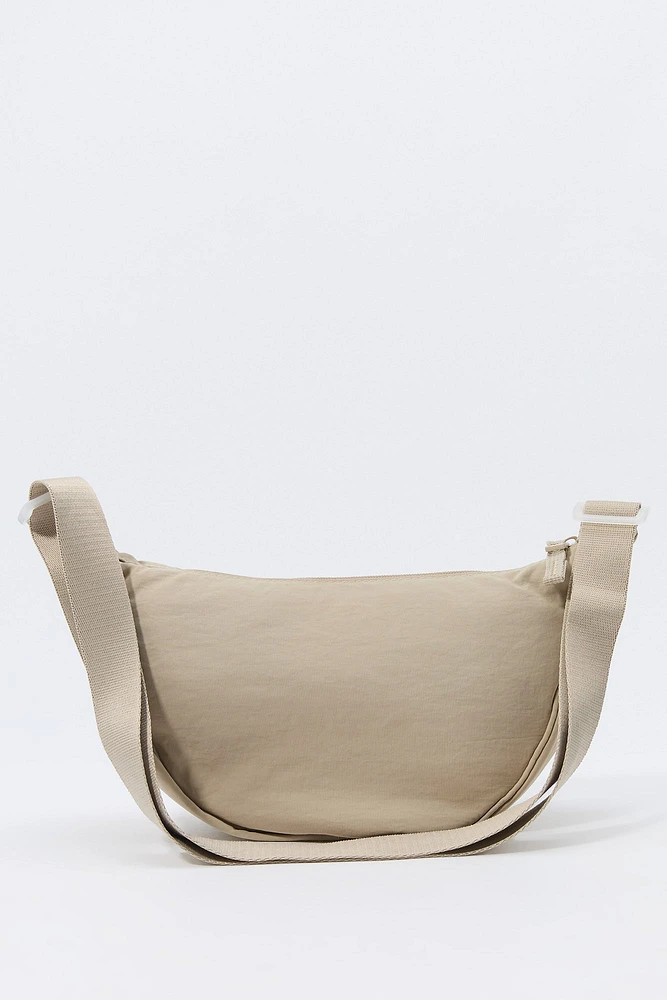 Sac à bandoulière en forme de demi-lune nylon