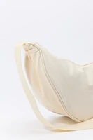 Faux Leather Half Moon Bag