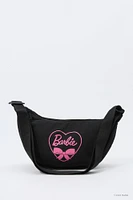 Sac à bandoulière en forme de demi-lune imprimé Barbie