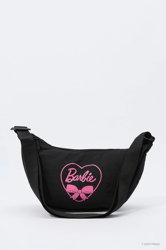 Barbie™ Graphic Half Moon Crossbody Bag