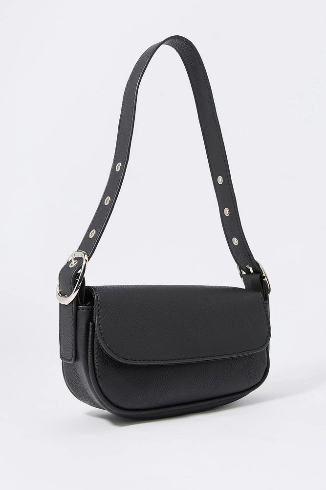 Faux Leather Adjustable Strap Purse