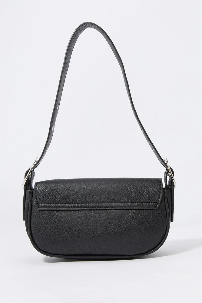 Faux Leather Adjustable Strap Purse