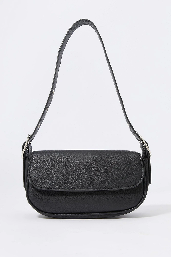 Faux Leather Adjustable Strap Purse