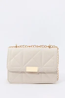 Faux Leather Quilted Crossbody Purse