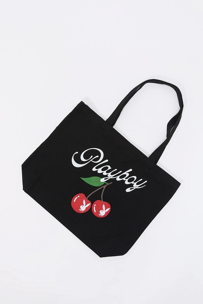 Playboy Cherries Graphic Tote Bag