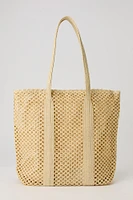 Open Weave Straw Tote Bag