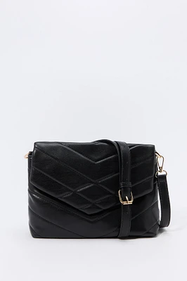 Chevron Quilted Crossbody Purse