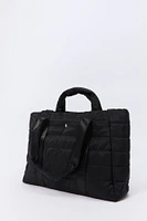 Quilted Nylon Tote Bag