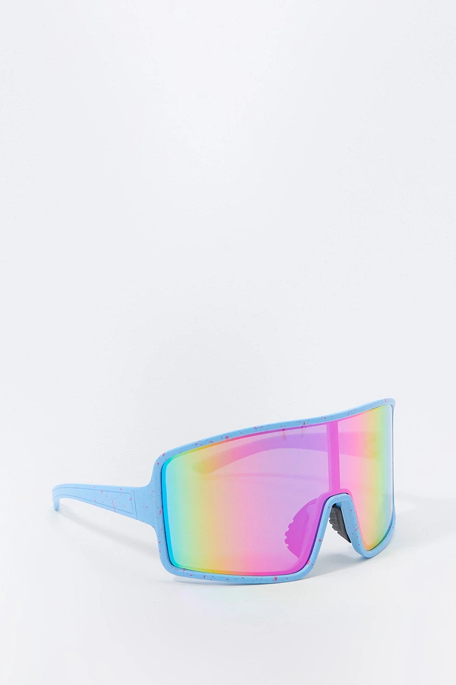 Oversized Sport Shield Sunglasses