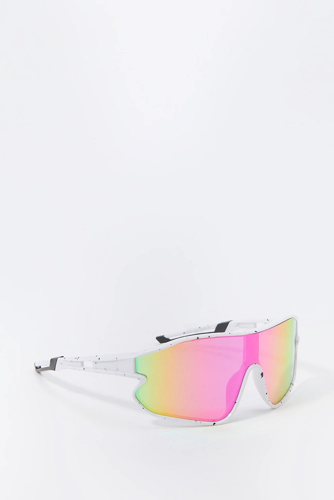 Lunettes de soleil sport avec éclaboussures peinture