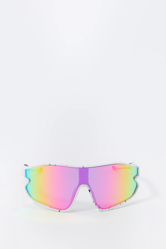 Lunettes de soleil sport avec éclaboussures peinture