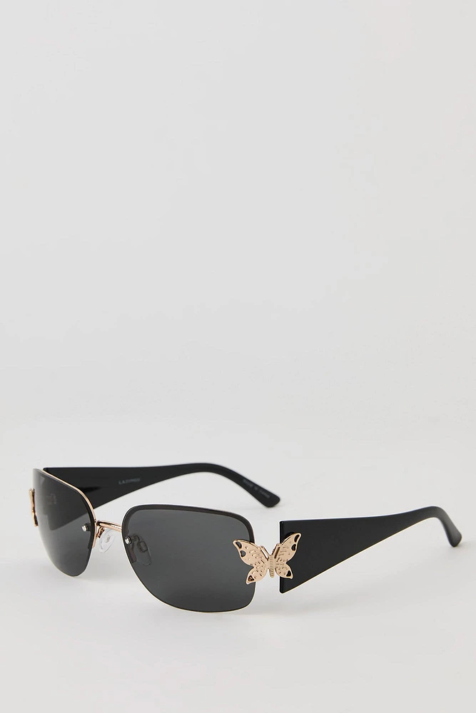 Rimless Butterfly Sunglasses