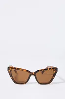 Tortoiseshell Print Cat Eye Sunglasses