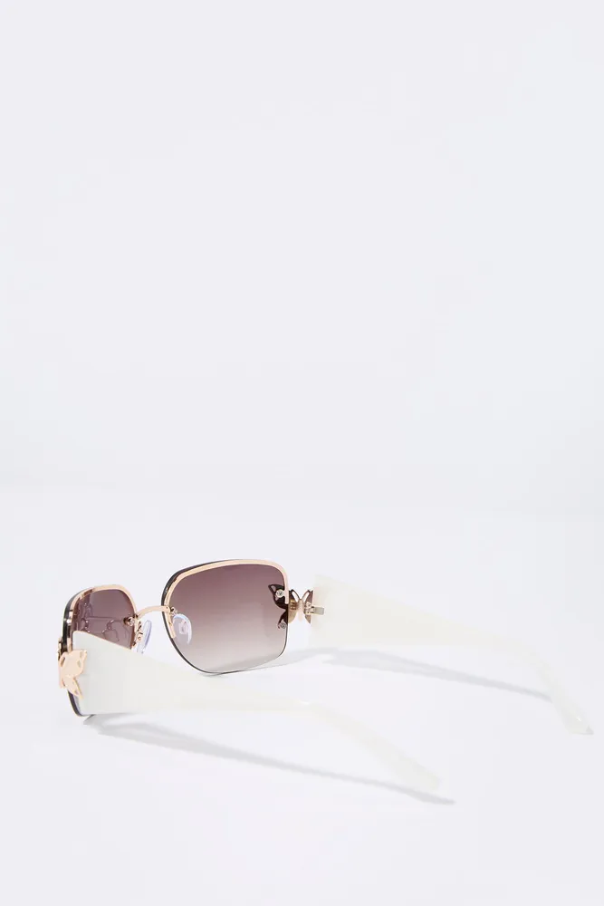 Rimless Butterfly Sunglasses