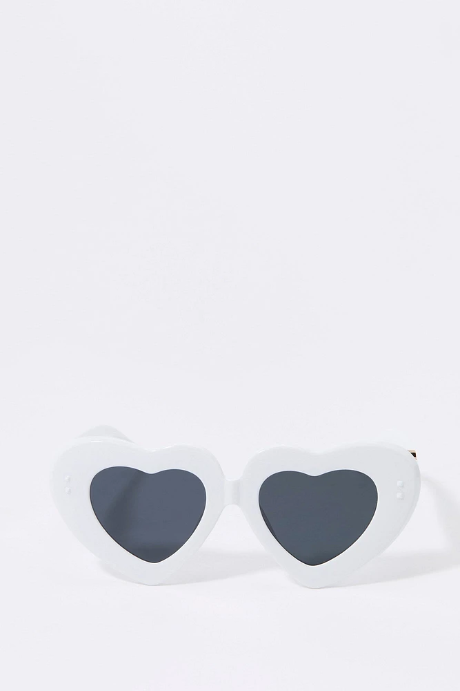 Lunettes de soleil épaisses en forme coeur