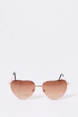 Lunettes de soleil sans monture en forme coeur