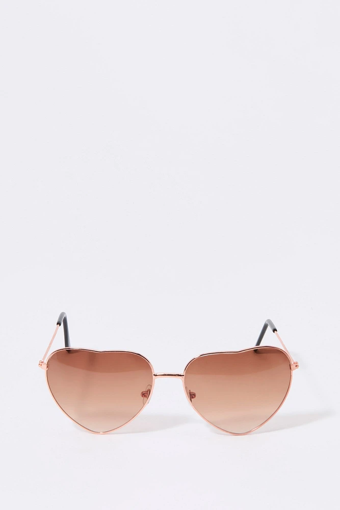 Rimless Heart Sunglasses