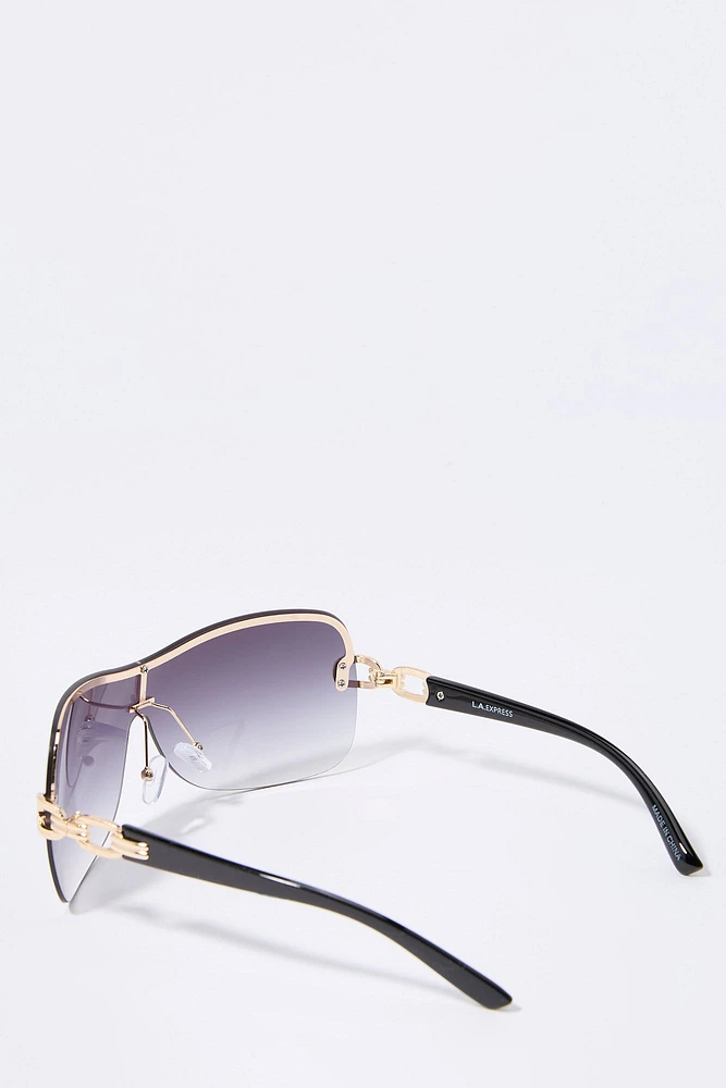 Rimless Shield Sunglasses