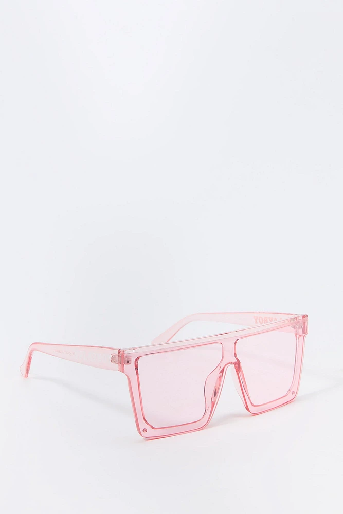 Lunettes de soleil carrées surdimensionnées à imprimé Playboy