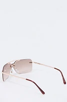 Rimless Rectangle Sunglasses