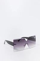 Playboy Oversized Rimless Square Sunglasses