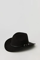 Studded Buckle Cowboy Hat