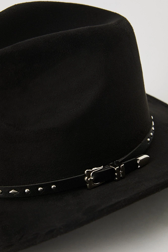 Studded Buckle Cowboy Hat