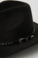 Studded Buckle Cowboy Hat