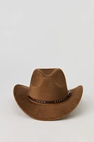 Chapeau de cowboy clouté avec boule