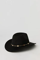 Chapeau de cowboy avec chaîne et breloque