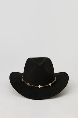 Chapeau de cowboy avec chaîne et breloque