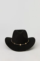 Chapeau de cowboy avec chaîne et breloque
