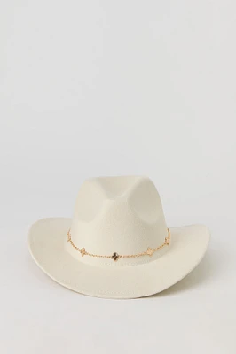 Chapeau de cowboy avec chaîne et breloque