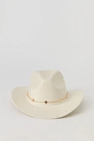 Chapeau de cowboy avec chaîne et breloque