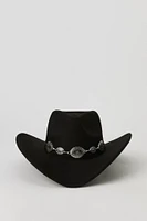 Chapeau de cowboy avec chaîne et médaillon