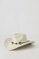 Chapeau de cowboy avec chaîne et médaillon