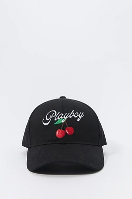 Playboy Cherry Embroidered Baseball Hat