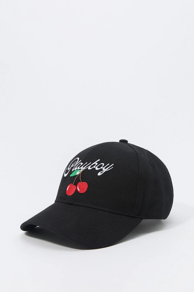 Playboy Cherry Embroidered Baseball Hat