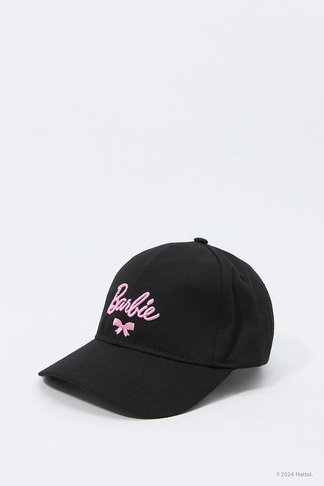 Casquette de base-ball en denim Ã  broderie et boucle Barbieâ¢