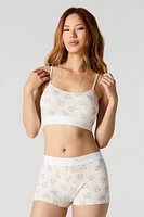 Ensemble deux pièces soutien-gorge-camisole et short garçonne