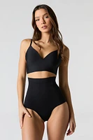 Bikini sculptant à taille haute sans couture