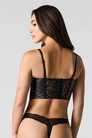 Lingerie bustier en similicuir